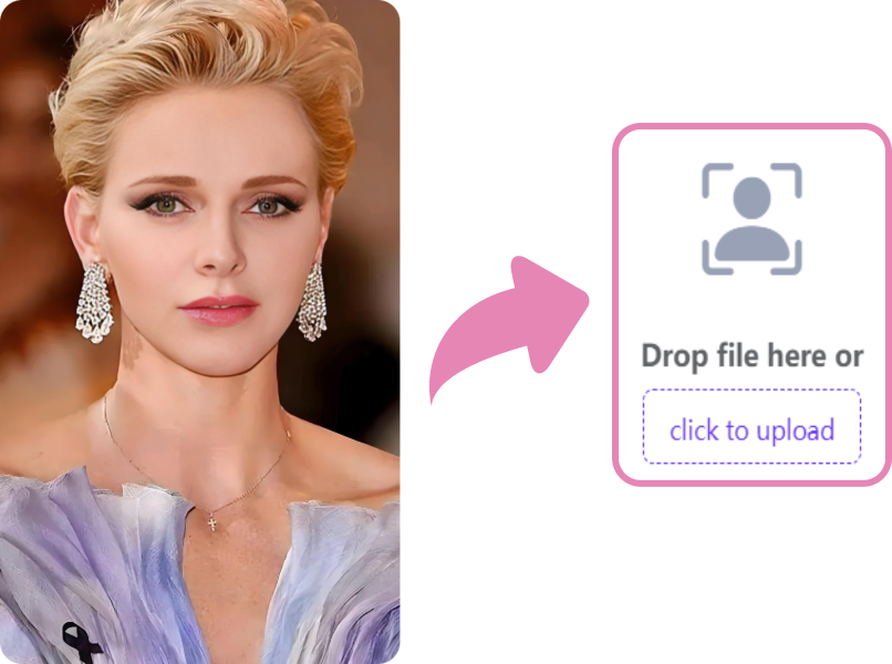 Upload a GIF that includes a face